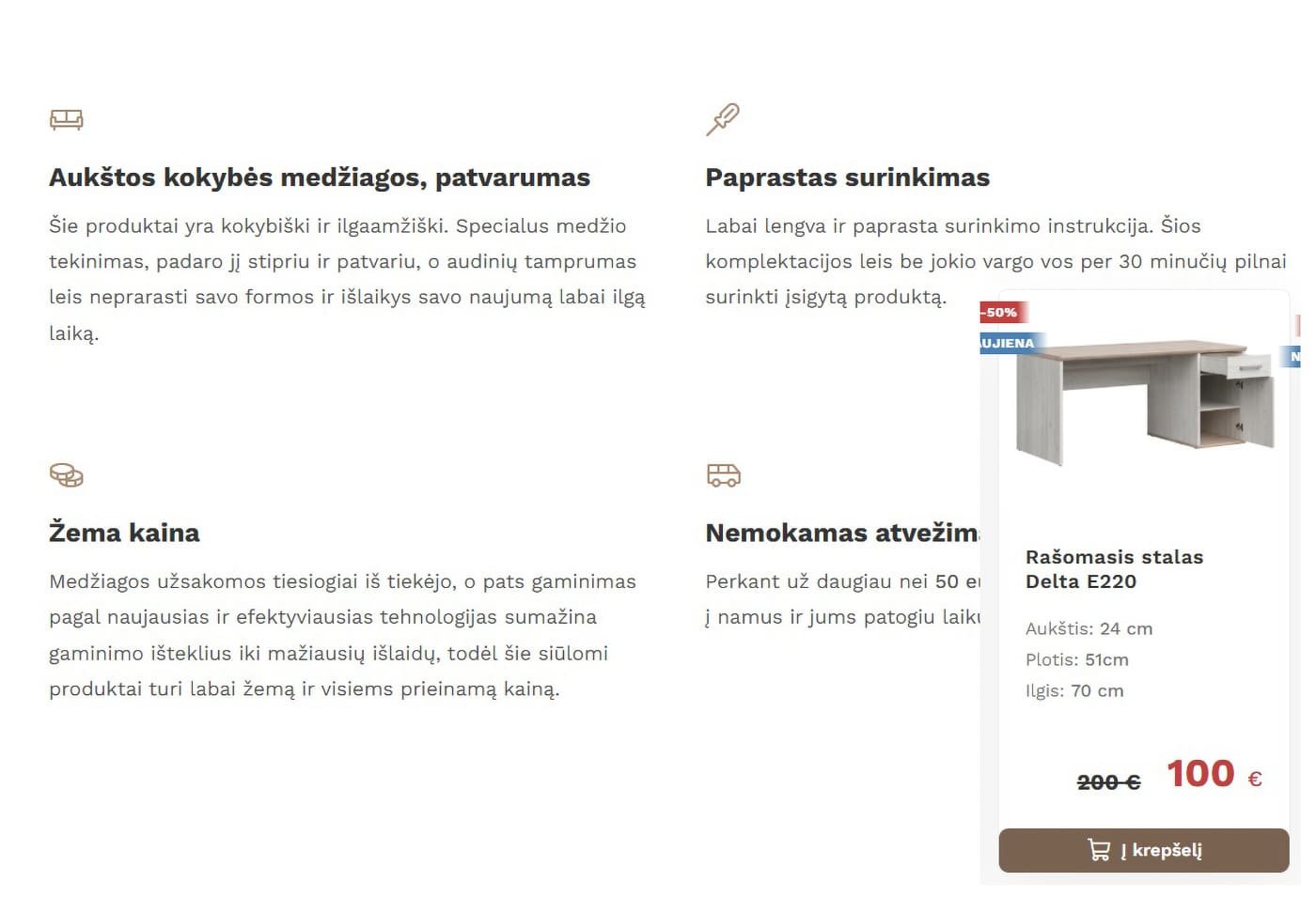 Phosphor icons piktogramų panaudojimas