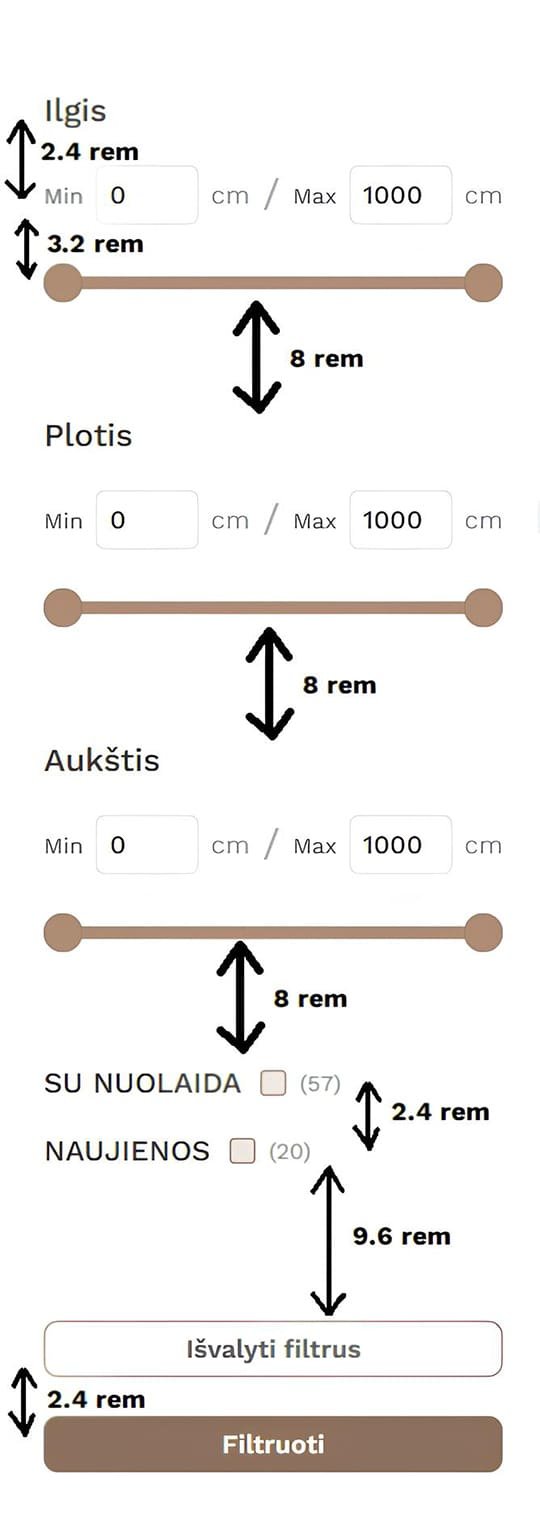 Tuščia erdvė filtro skiltyje