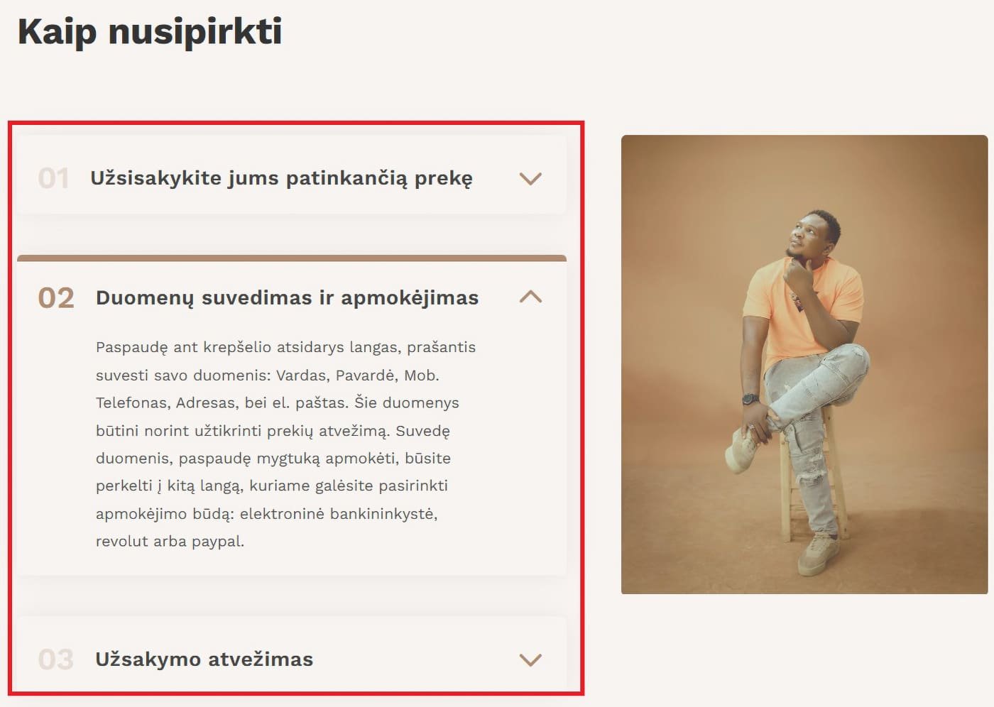Akordeono funkcionalumas