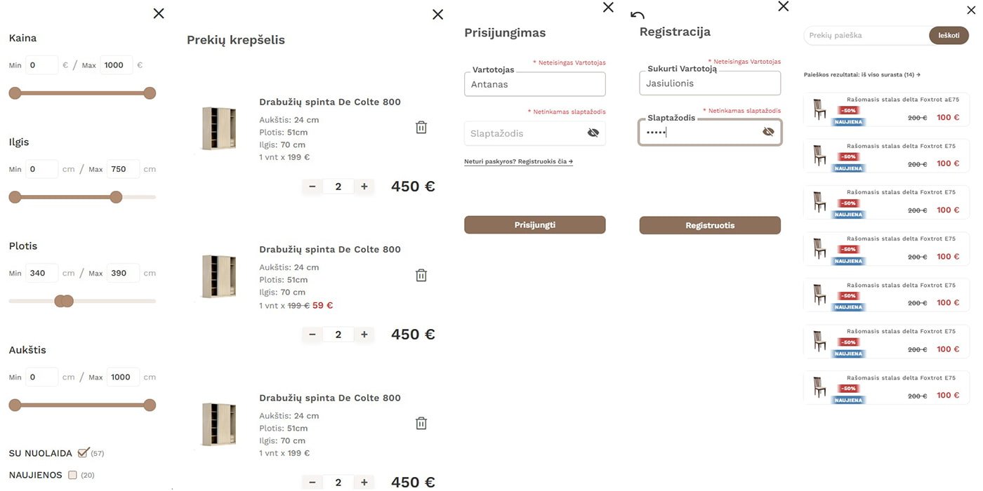 Akordeono funkcionalumas